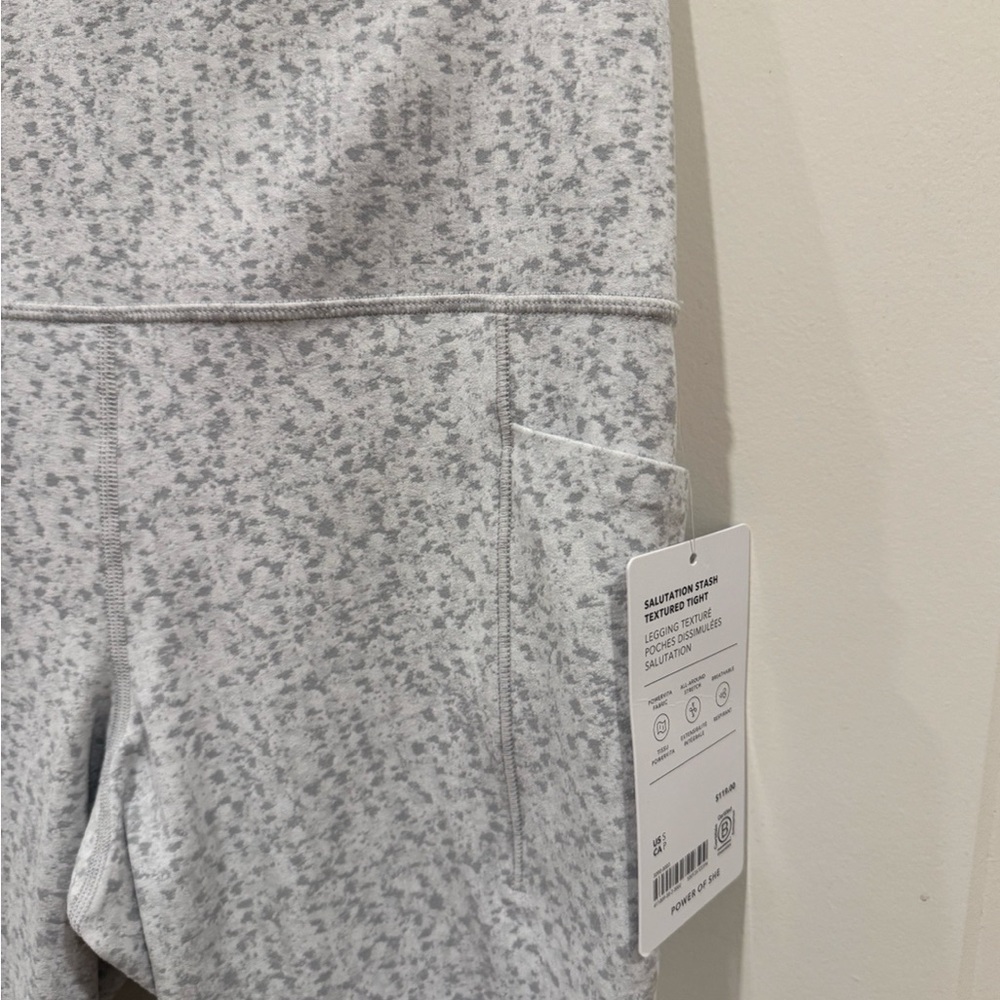 Athleta Light Gray Speckled High-Rise Leggings - Picture 5 of 11